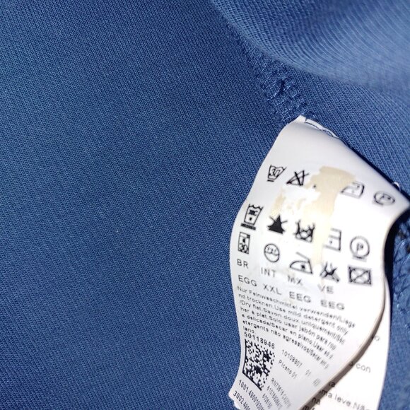 Hugo Boss Mock-Neck Quarter-Button Pull-Over Sweater Size XXL Blue - Picture 5 of 6